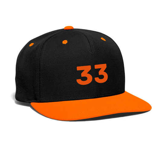 Contrast Snapback Cap - black/neon orange