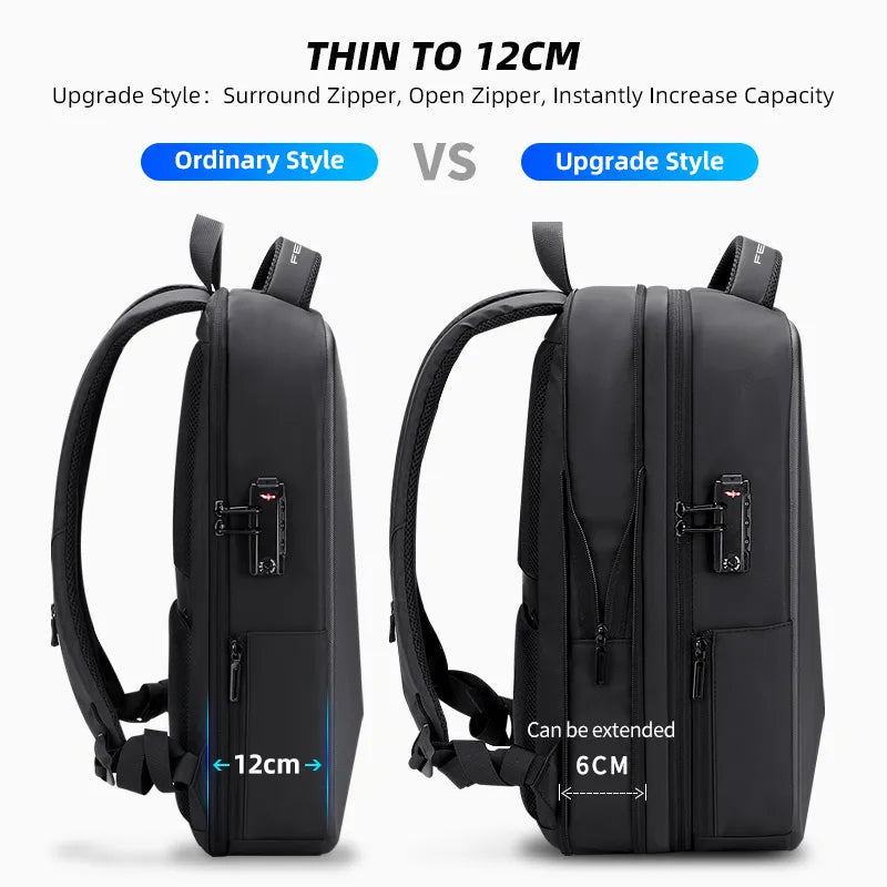 Fenruien Brand Laptop Backpack Anti-theft Waterproof School Backpacks USB Charging Men Business Travel Bag Backpack New Design