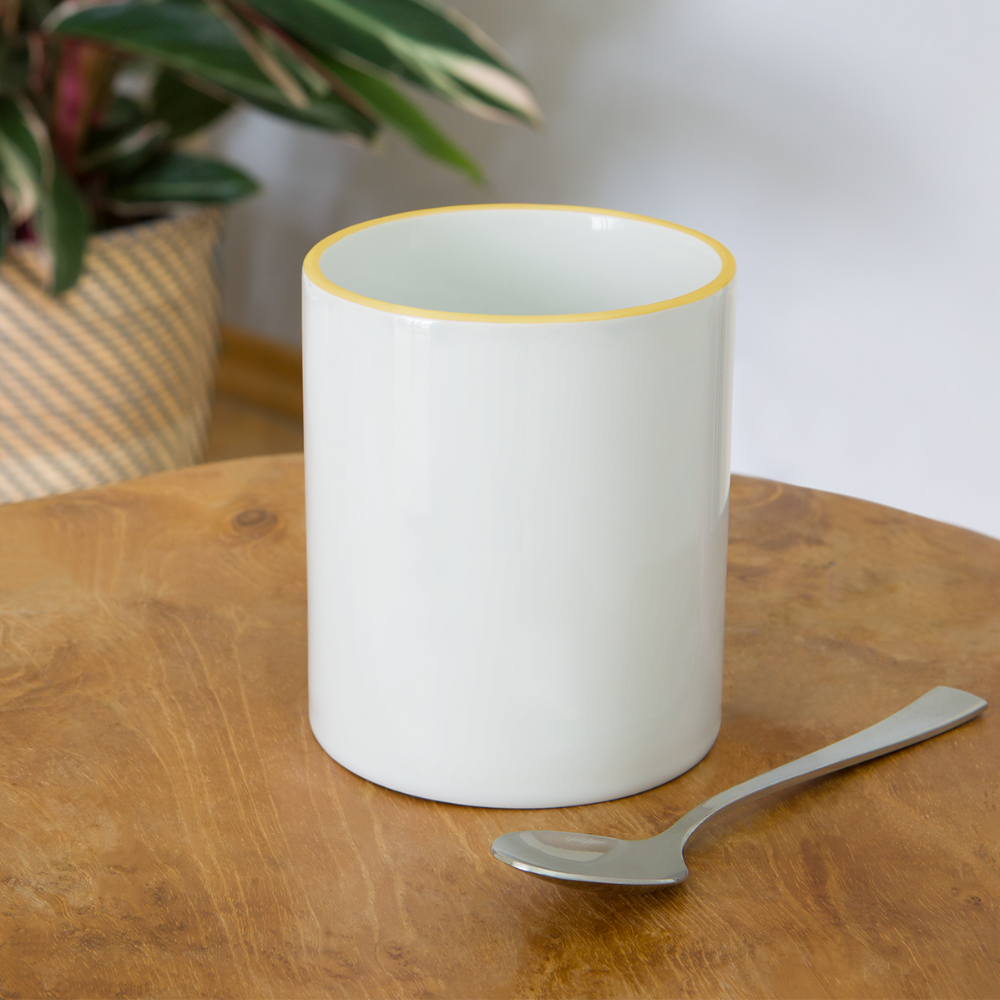 Contrasting Mug NL-02 - white/yellow