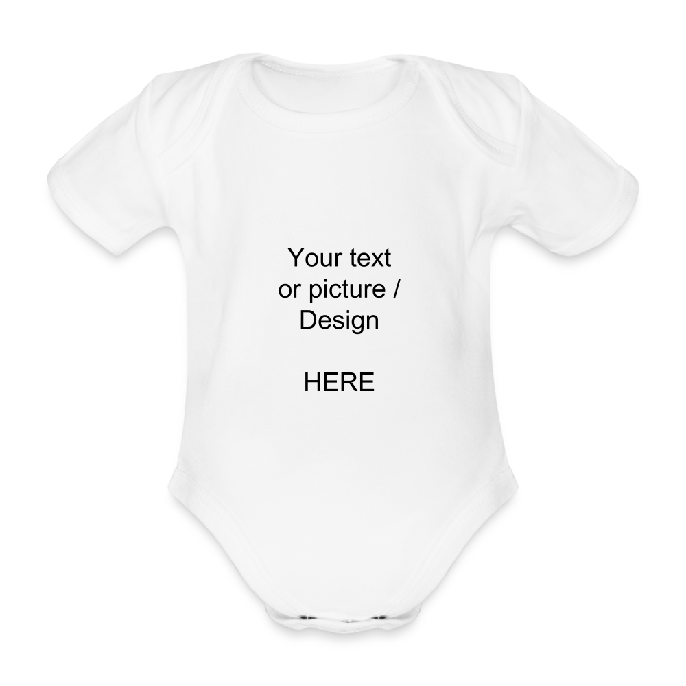 Organic Short-sleeved Baby Bodysuit - white