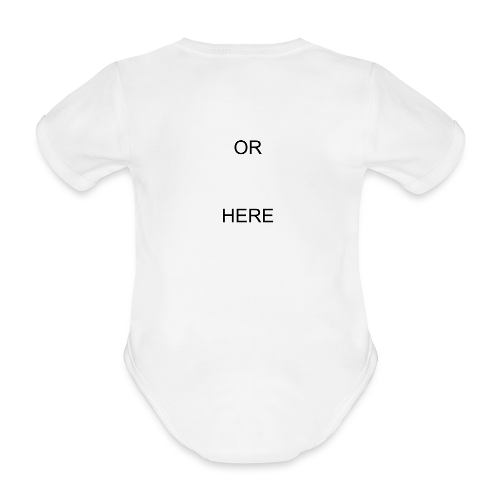 Organic Short-sleeved Baby Bodysuit - white