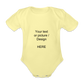 Organic Short-sleeved Baby Bodysuit - washed yellow