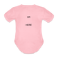Organic Short-sleeved Baby Bodysuit - light pink