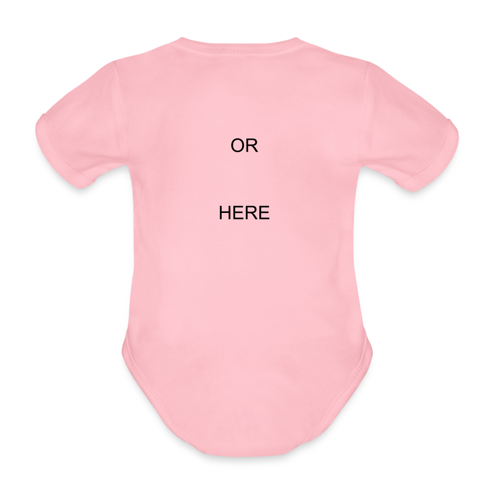 Organic Short-sleeved Baby Bodysuit - light pink