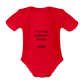 Organic Short-sleeved Baby Bodysuit - red