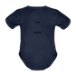 Organic Short-sleeved Baby Bodysuit - dark navy