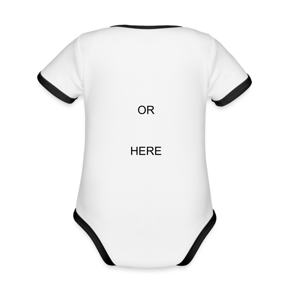 Organic Baby Contrasting Bodysuit - white/black