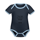 Organic Baby Contrasting Bodysuit - navy/sky