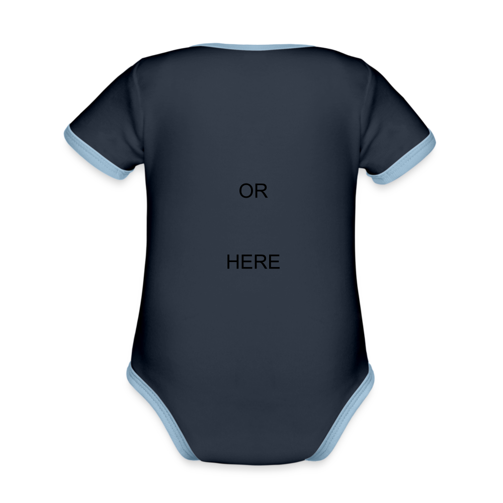 Organic Baby Contrasting Bodysuit - navy/sky