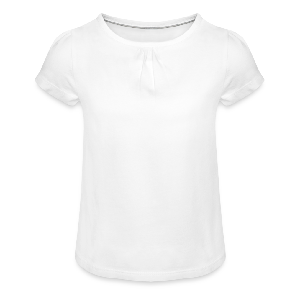 Girl’s T-Shirt with Ruffles - white