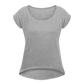 Women’s T-Shirt with rolled up sleeves - heather grey
